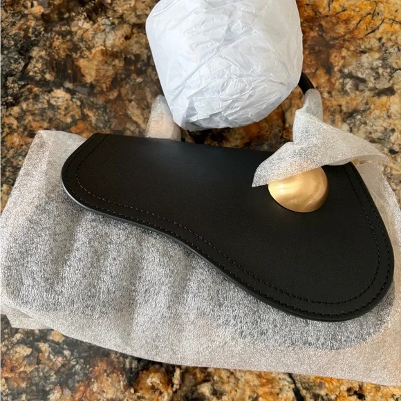 cult gaia Black Sculptural Clutch with Gold Tone Sphere Accents! New! - Picture 6 of 6